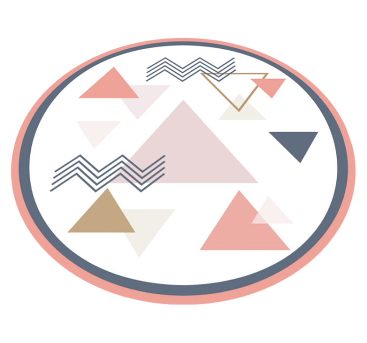 Geometrik soyut daire geometrik pvc halı - TenStickers