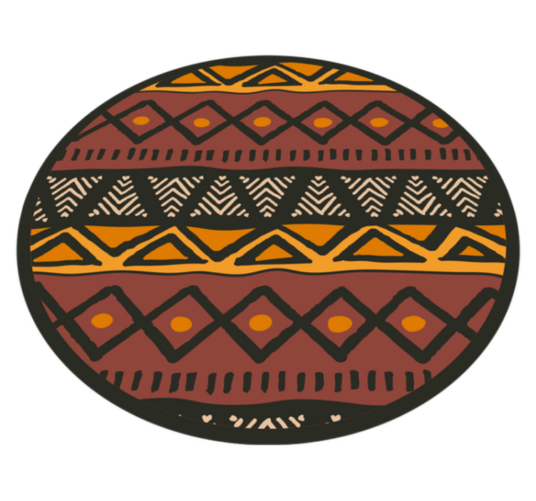 Dairesel afrika desen geometrik kilim - TenStickers