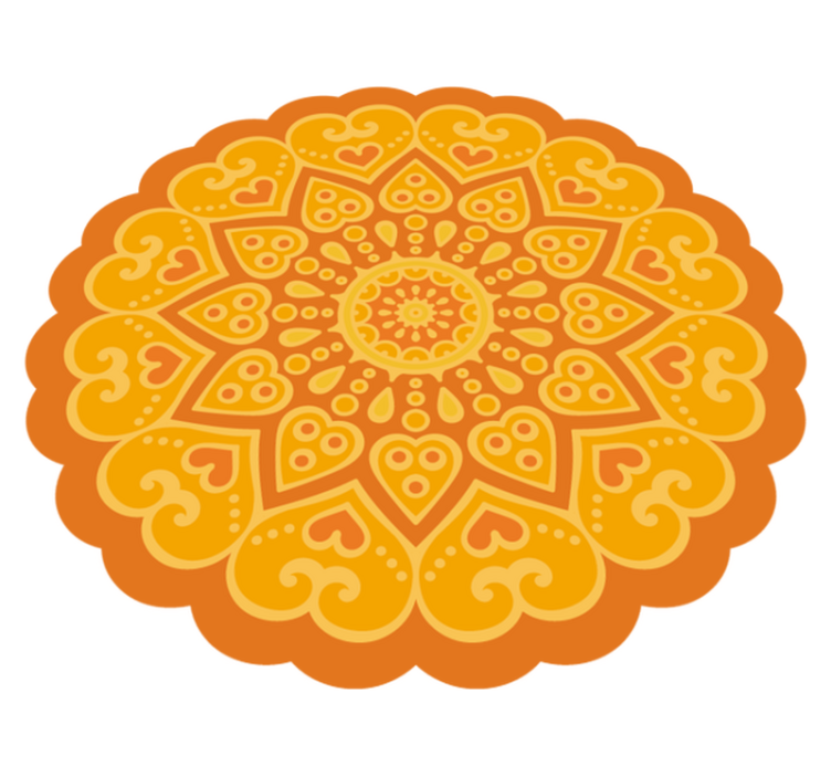 Turuncu mandala vinil halı - TenStickers