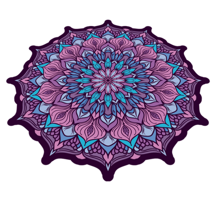 Boho mandala desen mandala vinil halı - TenStickers