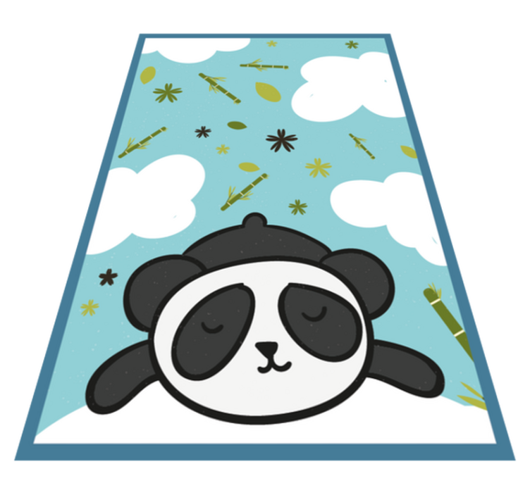 Sevimli panda ve hayvan kilim bırakır - TenStickers