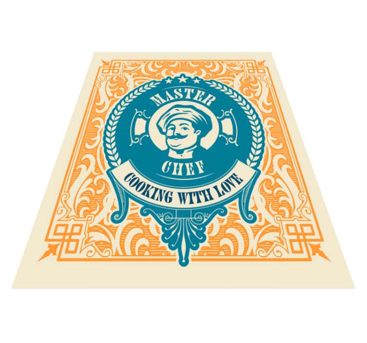 Usta aşçı aşk vinil halı ile yemek - TenStickers