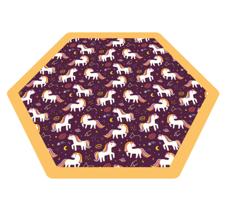 Tek boynuzlu at oyun alanı çocukta pvc halı - TenStickers