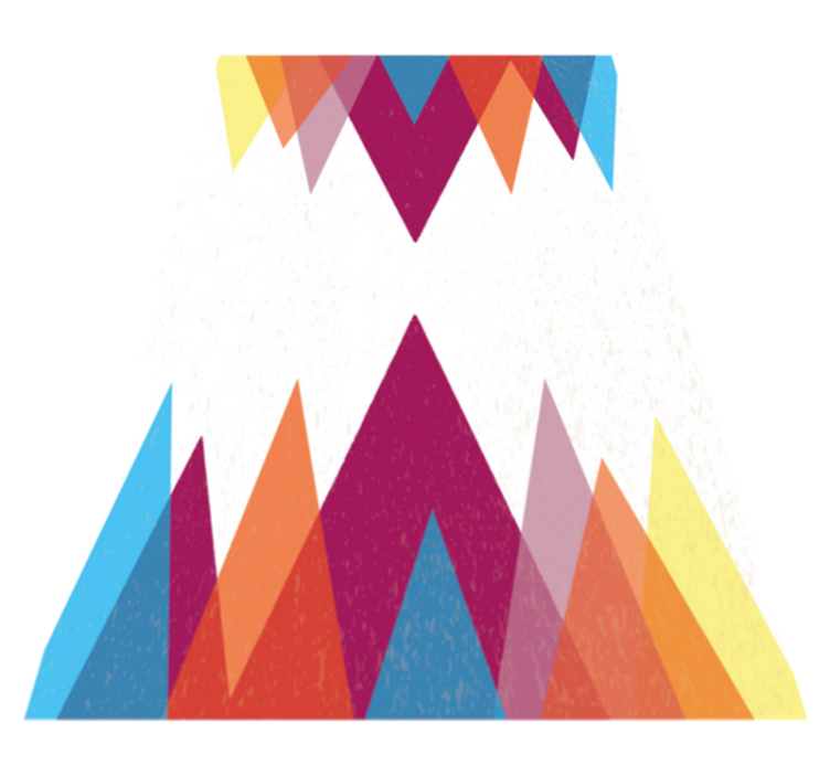 Renkli üçgen aranjmanı geometrik pvc halı - TenStickers