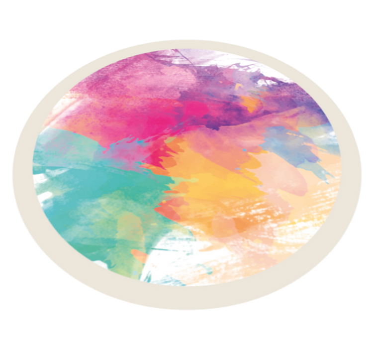 Soyut renkli tasarım modern halı - TenStickers