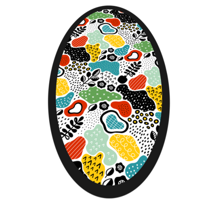 Renkli doğa deseni doğa pvc halı - TenStickers