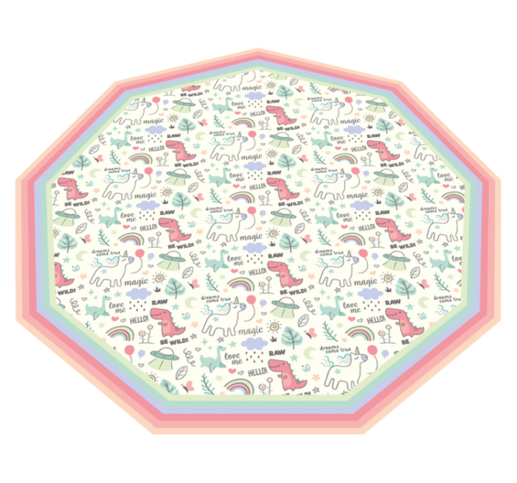 Eğlenceli alfabe motifi çocukta pvc halı - TenStickers