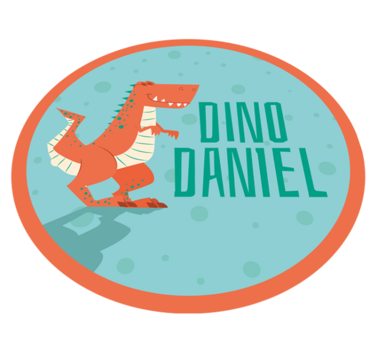 Dinozor özelleştirilebilir daire pvc halı - TenStickers