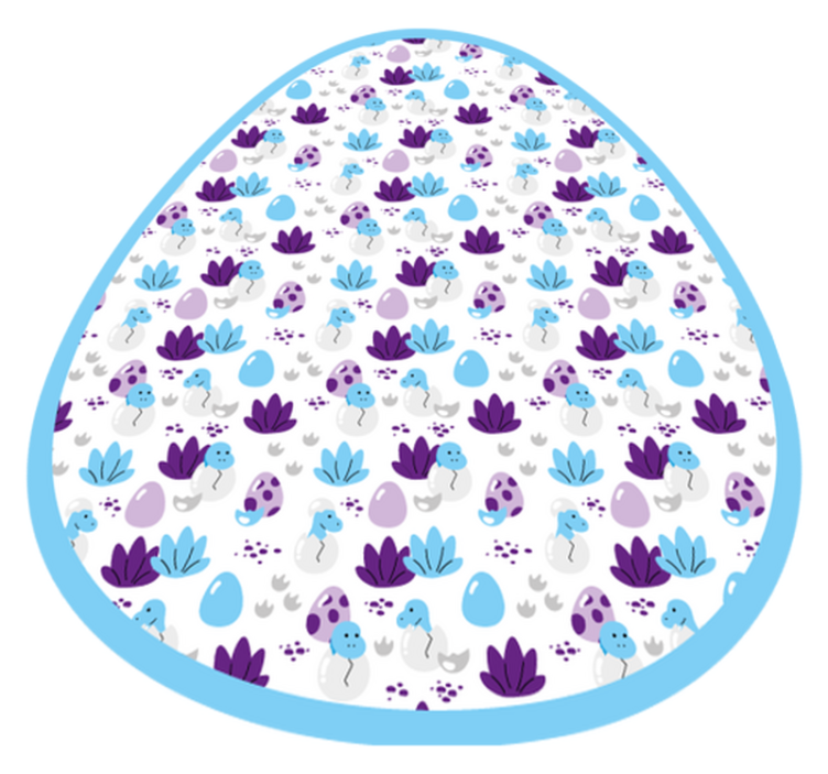 Yumurtadan çıkan bebek dinozorlar hayvan kilim - TenStickers