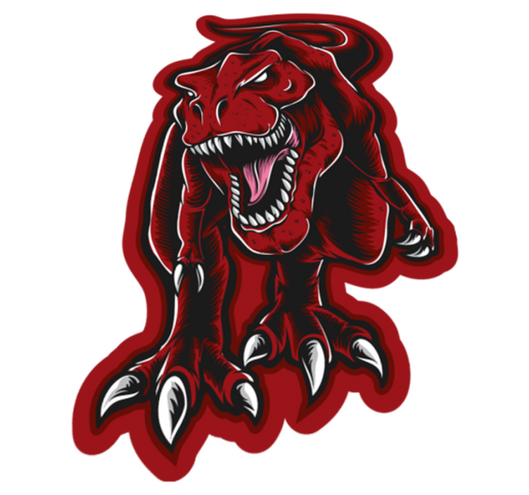 Korkutucu t-rex yüz hayvan halısı - TenStickers