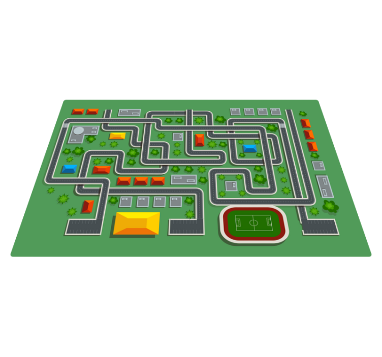 şehir içi yol tasarımı yollar pvc halı - TenStickers
