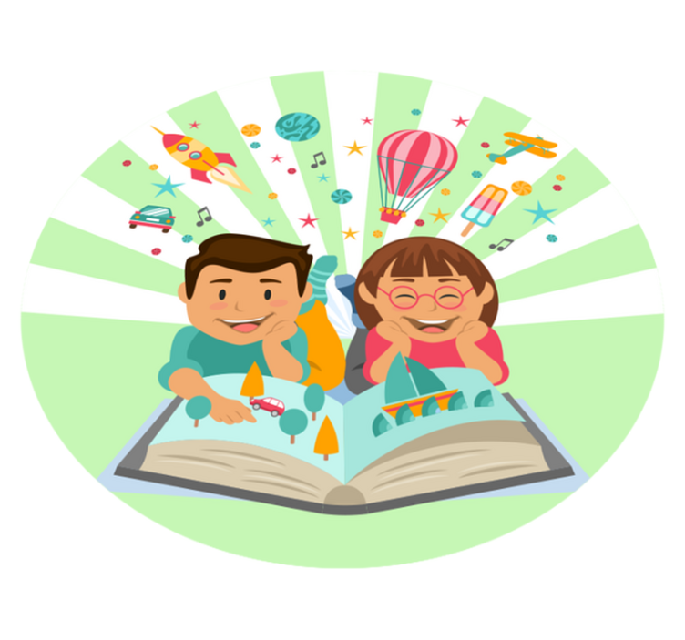 Yaratıcı okuma çocukta pvc halı - TenStickers