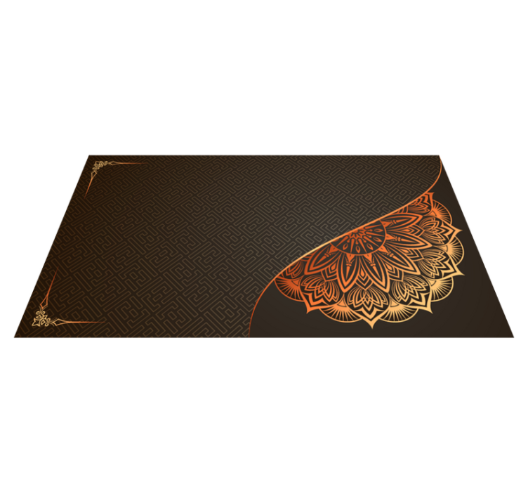 Mandala köşe tasarımı mandala pvc halı - TenStickers