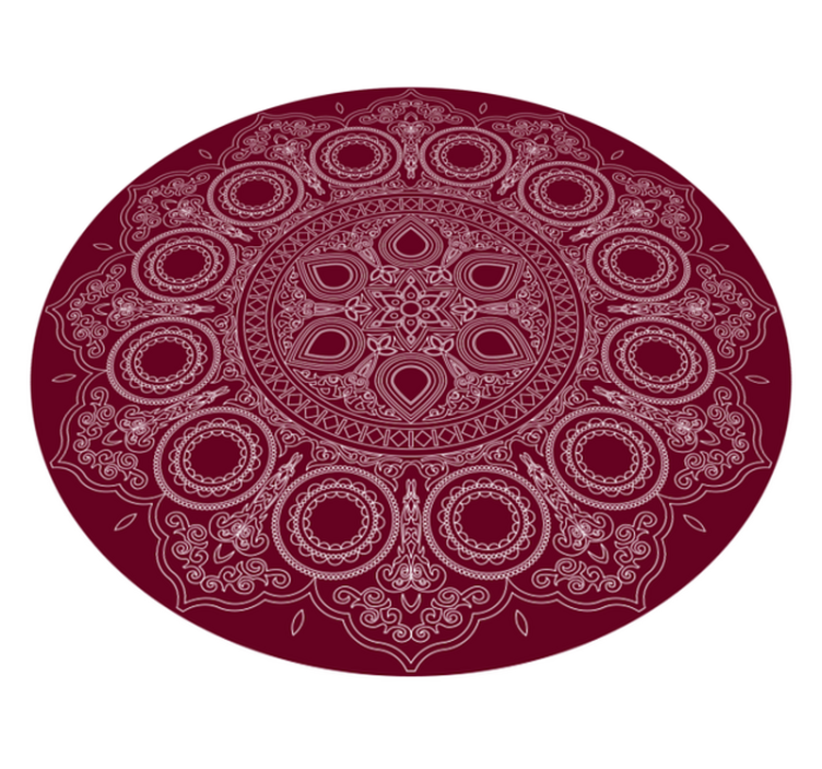 Lotus çiçeği mandala vinil halı - TenStickers