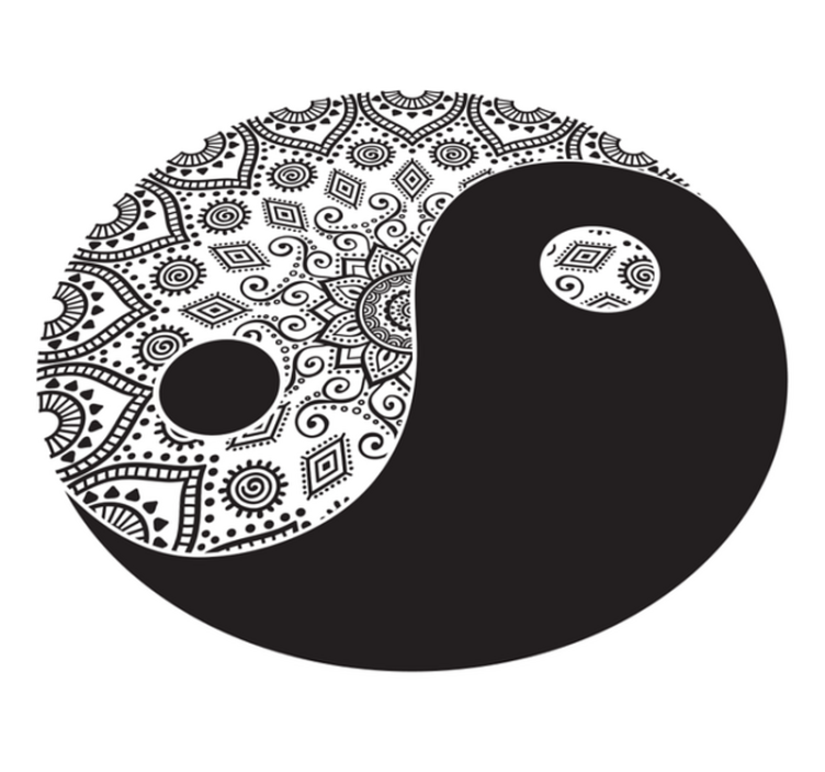 Mandala yin yang mandala vinil halı - TenStickers