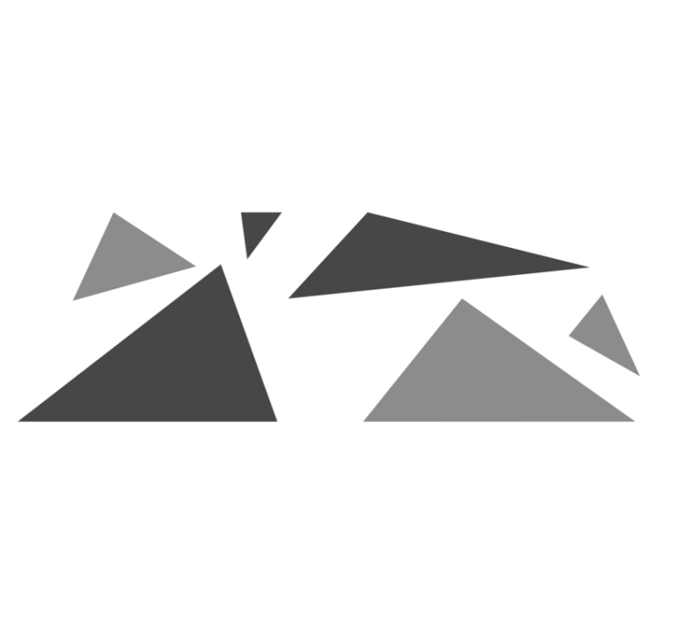 Geometrik şekillerin kontrastı geometrik pvc halı - TenStickers