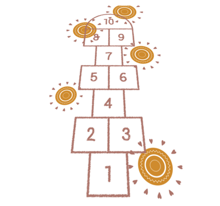 Seksek oyun alanı oyunlar pvc halı - TenStickers