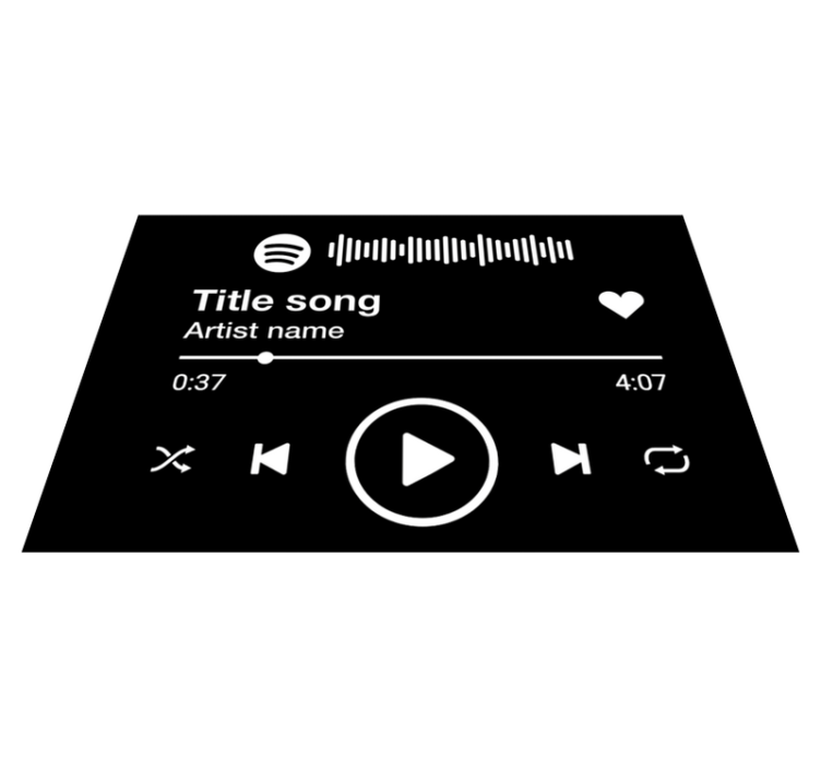 Spotify metin kişiselleştirilmiş paspas - TenStickers