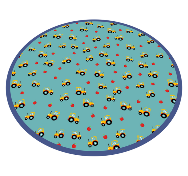 Traktör ve elma. çocuklar vinil halı - TenStickers