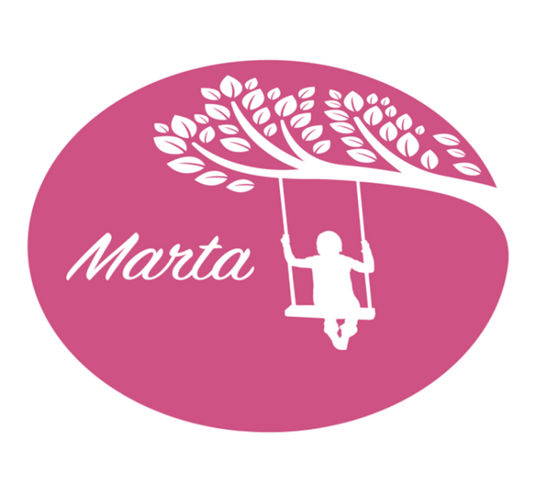 Kişiselleştirilmiş salıncak isimlerle pvc halı - TenStickers