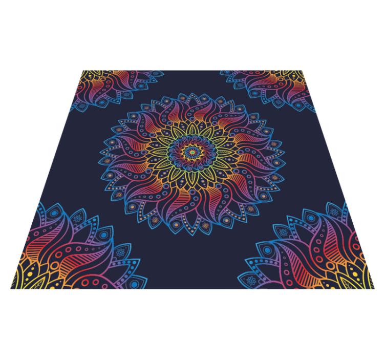 Mandala pvc halı - renkli canlı desen - TenStickers