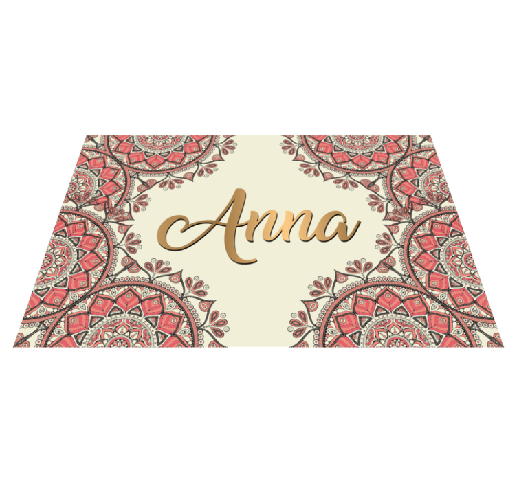 özel mandala isimlerle pvc halı - TenStickers