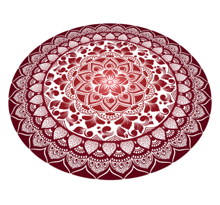 Dairesel oryantal dantel mandala vinil halı - TenStickers