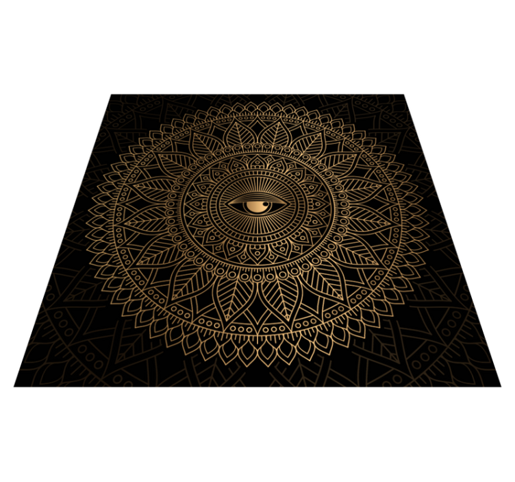 Mandala tüm gören göz mandala vinil halı - TenStickers