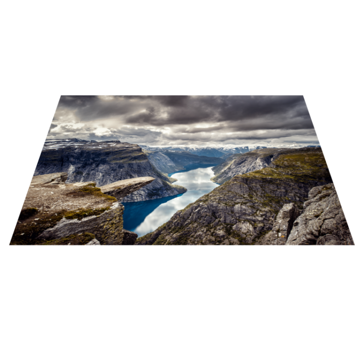 Trolltunga norveç doğa vinil halı - TenStickers