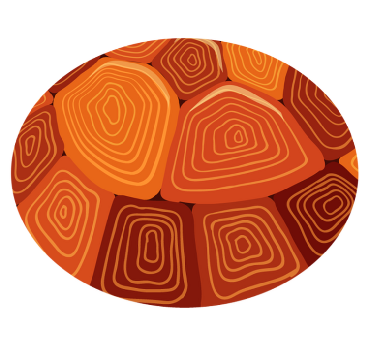 Kaplumbağa evi baskı hayvan baskı vinil halı - TenStickers