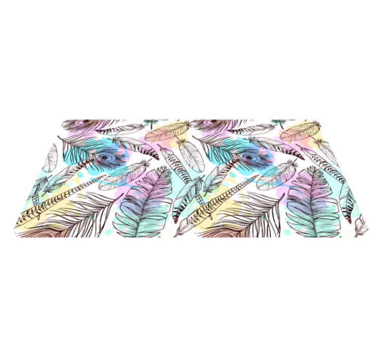 Tüy motifi çiçekler ve bitkiler pvc halı - TenStickers