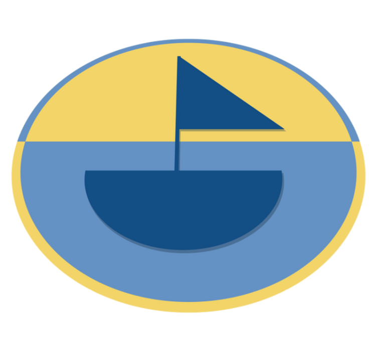 Tekne ve plaj doğa vinil halı - TenStickers