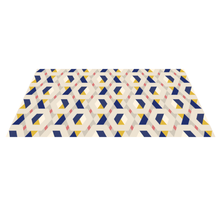 Altıgen geometrik motif modern pvc halı - TenStickers