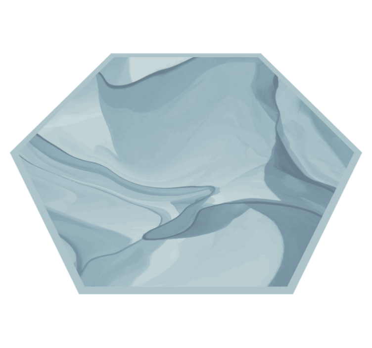 Mavi mermer altıgen şekli modern halı - TenStickers