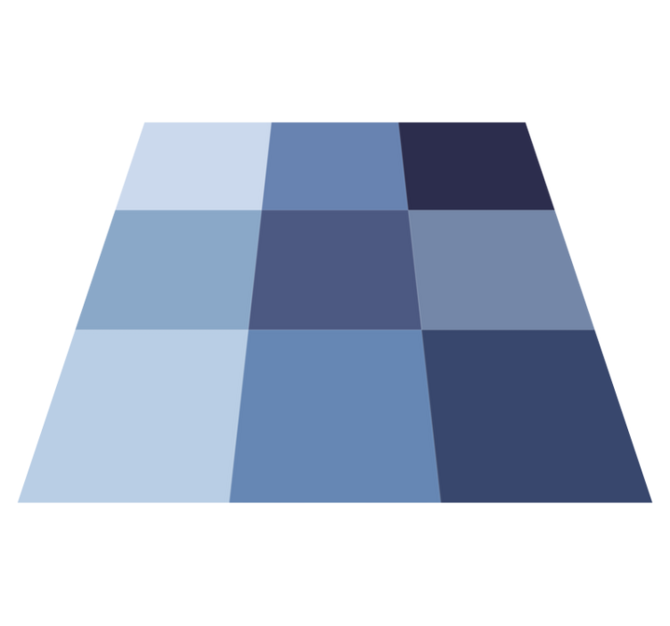 Mavi gölge geometrik kilimler - TenStickers