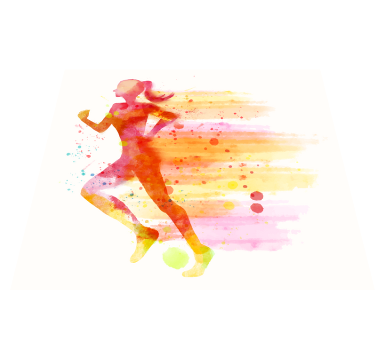 Spor koşan modern halı - TenStickers