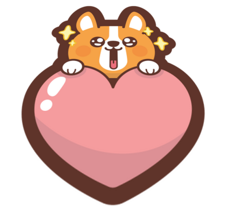 Anime köpek hayvan vinil halı - TenStickers