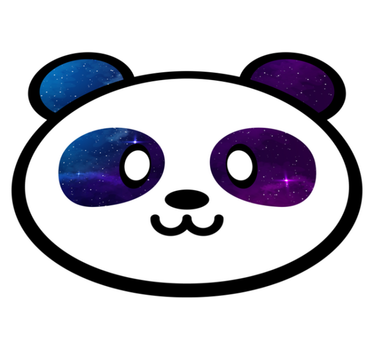 Anime galaxy panda hayvan kilim - TenStickers