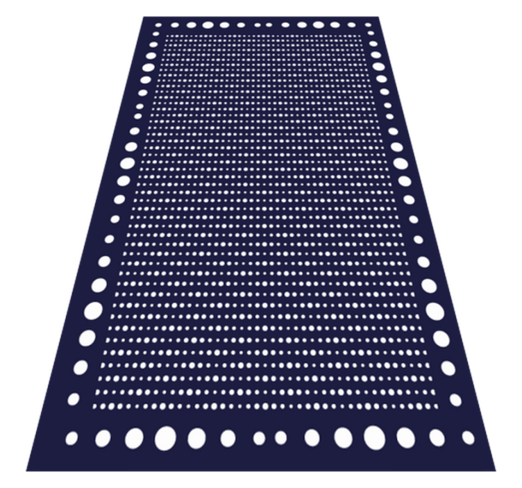 Polka dot border geometrik vinil kilim - TenStickers