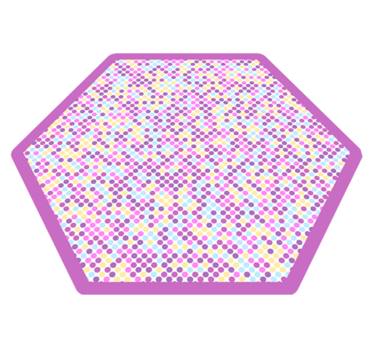 Puantiyeli altıgen pvc halı - TenStickers