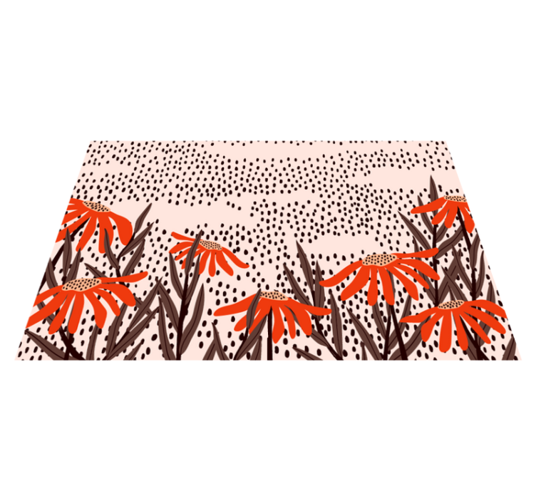 çiçek lekeleri huzur yatak odası pvc halı - TenStickers