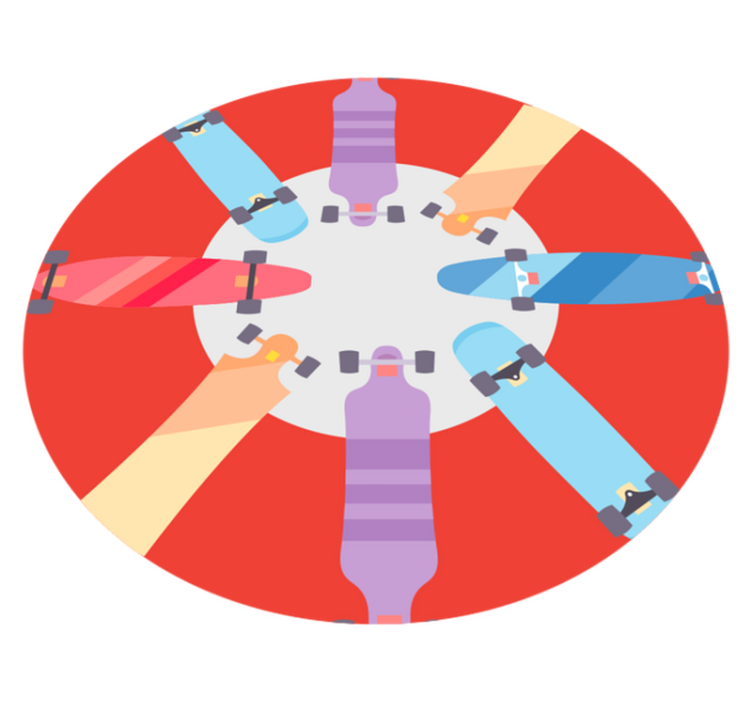 Dairesel masa oyunu oyunlar pvc halı - TenStickers