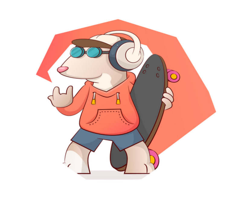 Patenci fare illüstrasyonu pvc halı - TenStickers