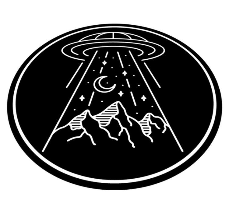 Ufo çizim genç vinil halı - TenStickers