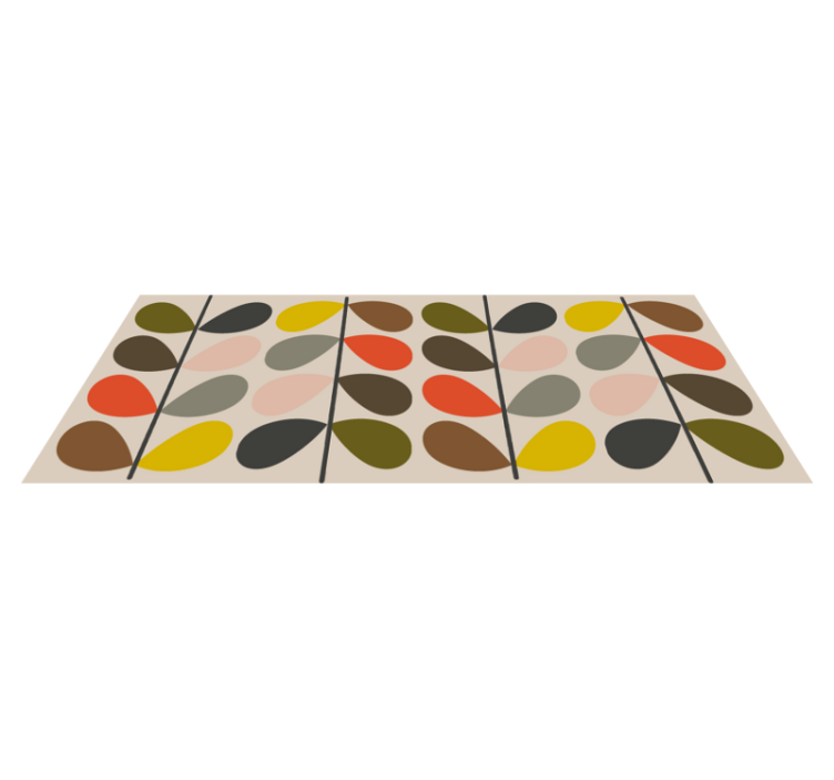 Orla kiely desenli modern halı - TenStickers