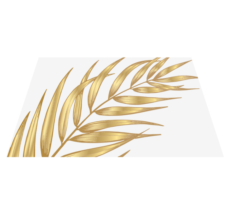 Altın palmiye yaprağı çiçek halısı - TenStickers