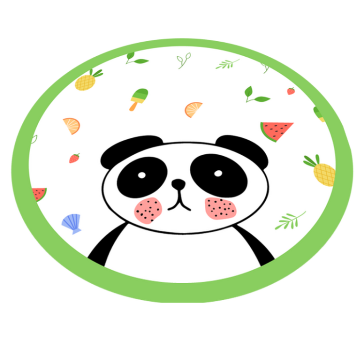 Sevimli panda çemberi çocukta pvc halı - TenStickers