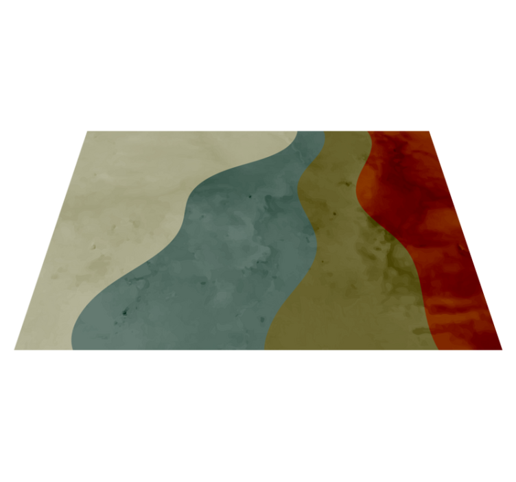 Soyut dalga desenleri oturma odası pvc halı - TenStickers