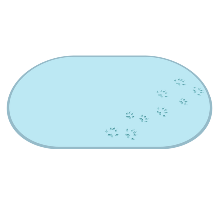 Donmuş pawprint vinil halı - TenStickers