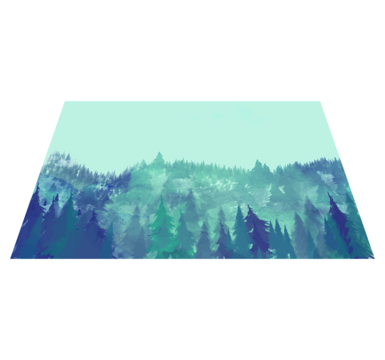 Yemyeşil orman doğa pvc halı - TenStickers